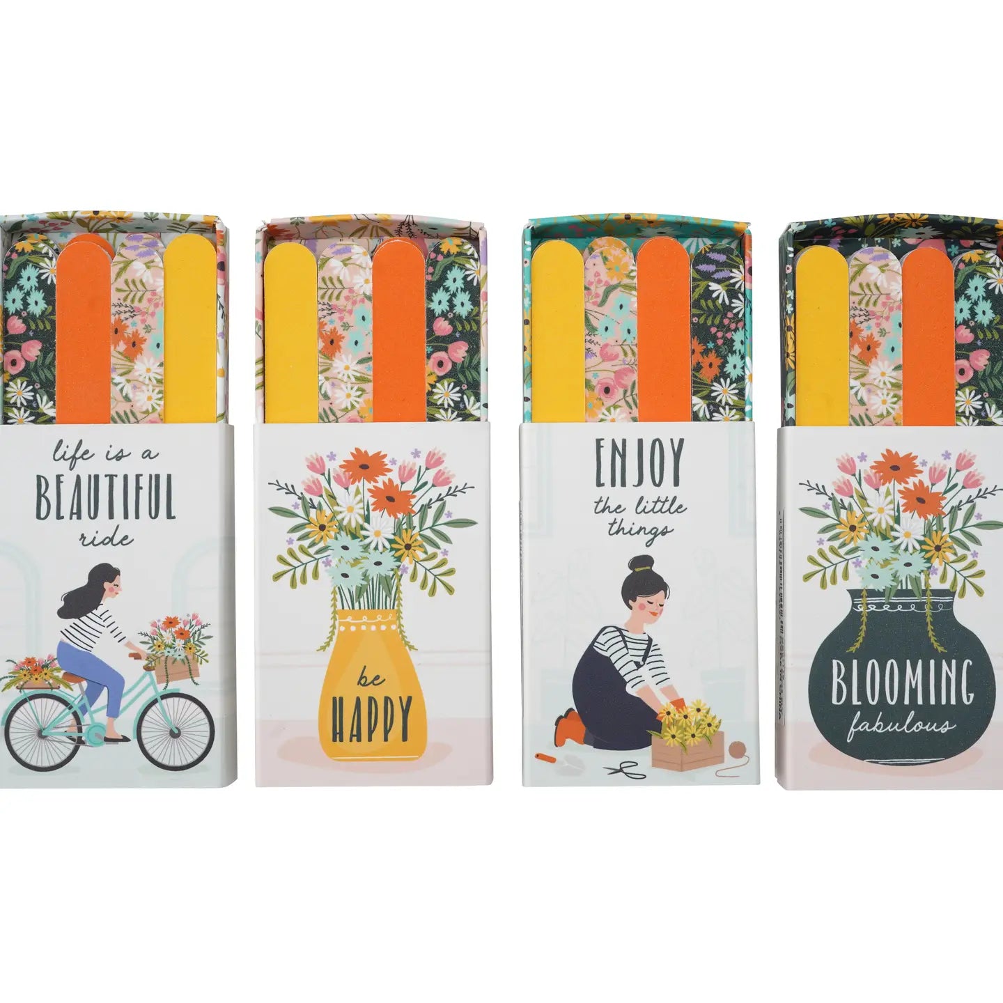 'Enjoy the Little Things' matchbox of 8 mini nail files