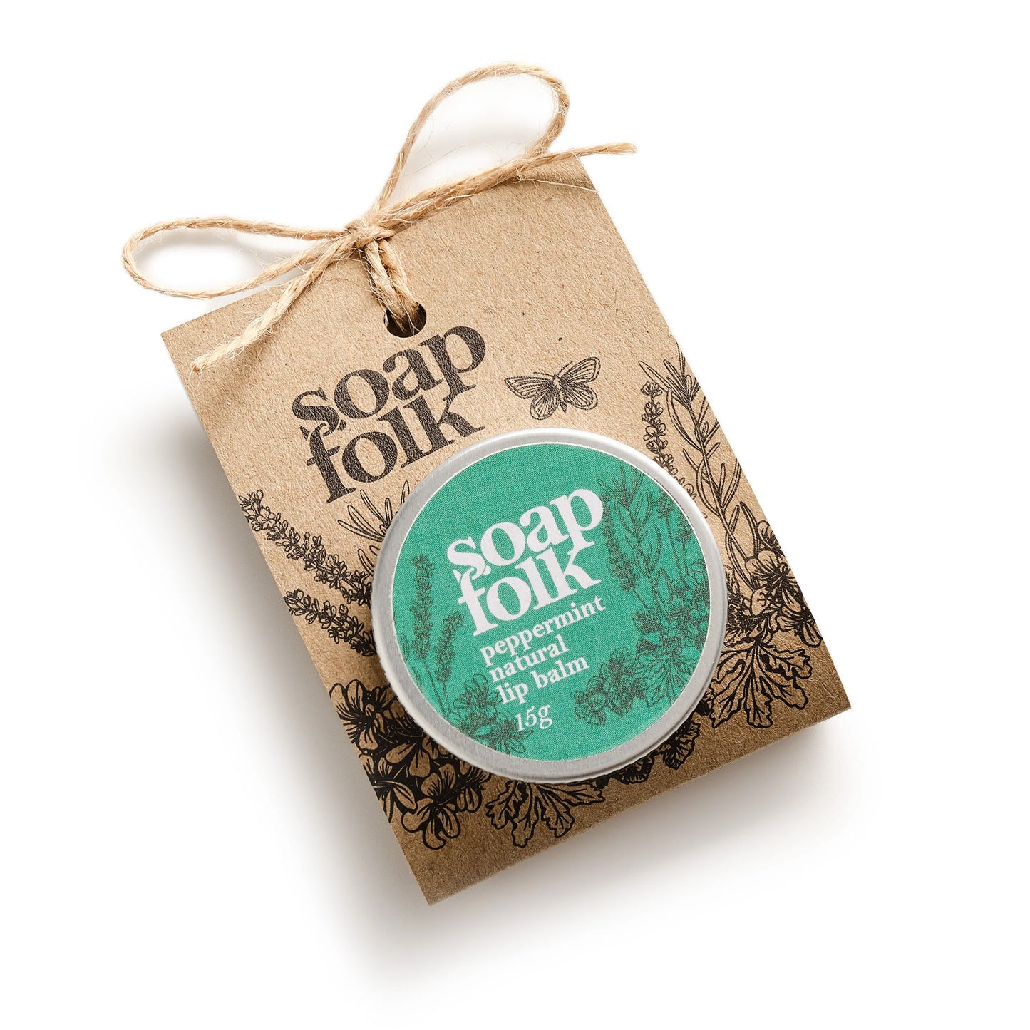 Soap Folk Peppermint Natural Lip Balm 15g
