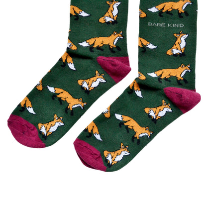 Save the Foxes Bamboo Socks Size 7-11