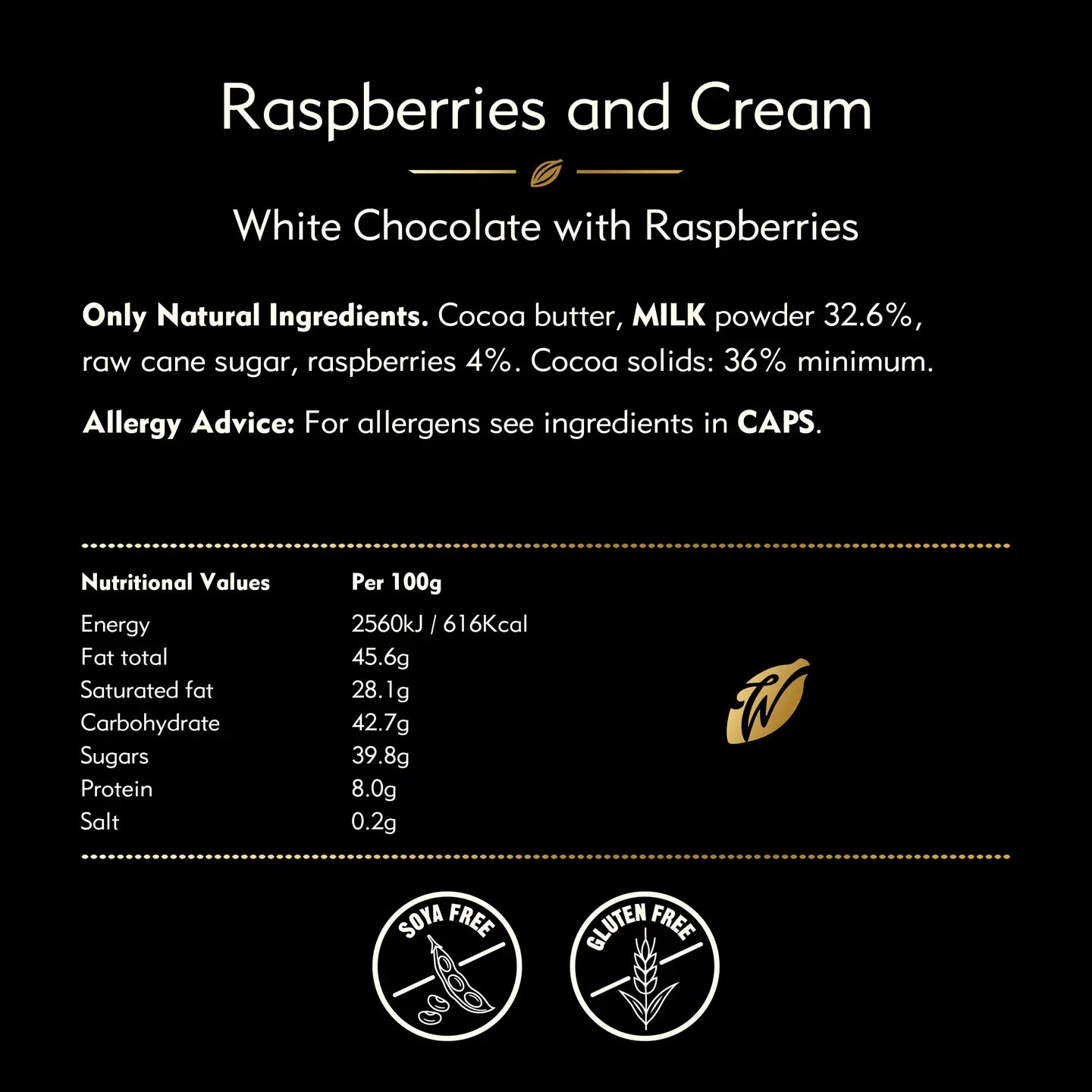 Willie's Cacao Raspberries & Cream White Chocolate Bar 50g