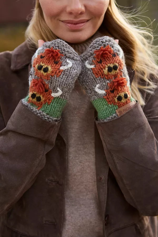 Pachamama Knitwear Herd of Highland Cow Handwarmer