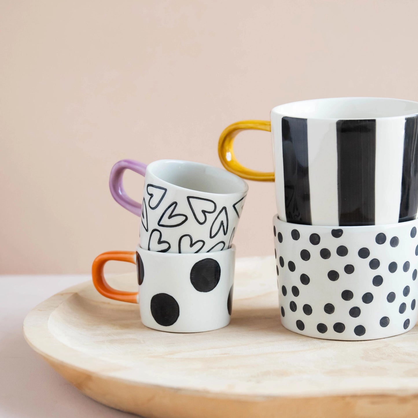 Caroline Gardner Mono Big Stripe Ceramic Mug