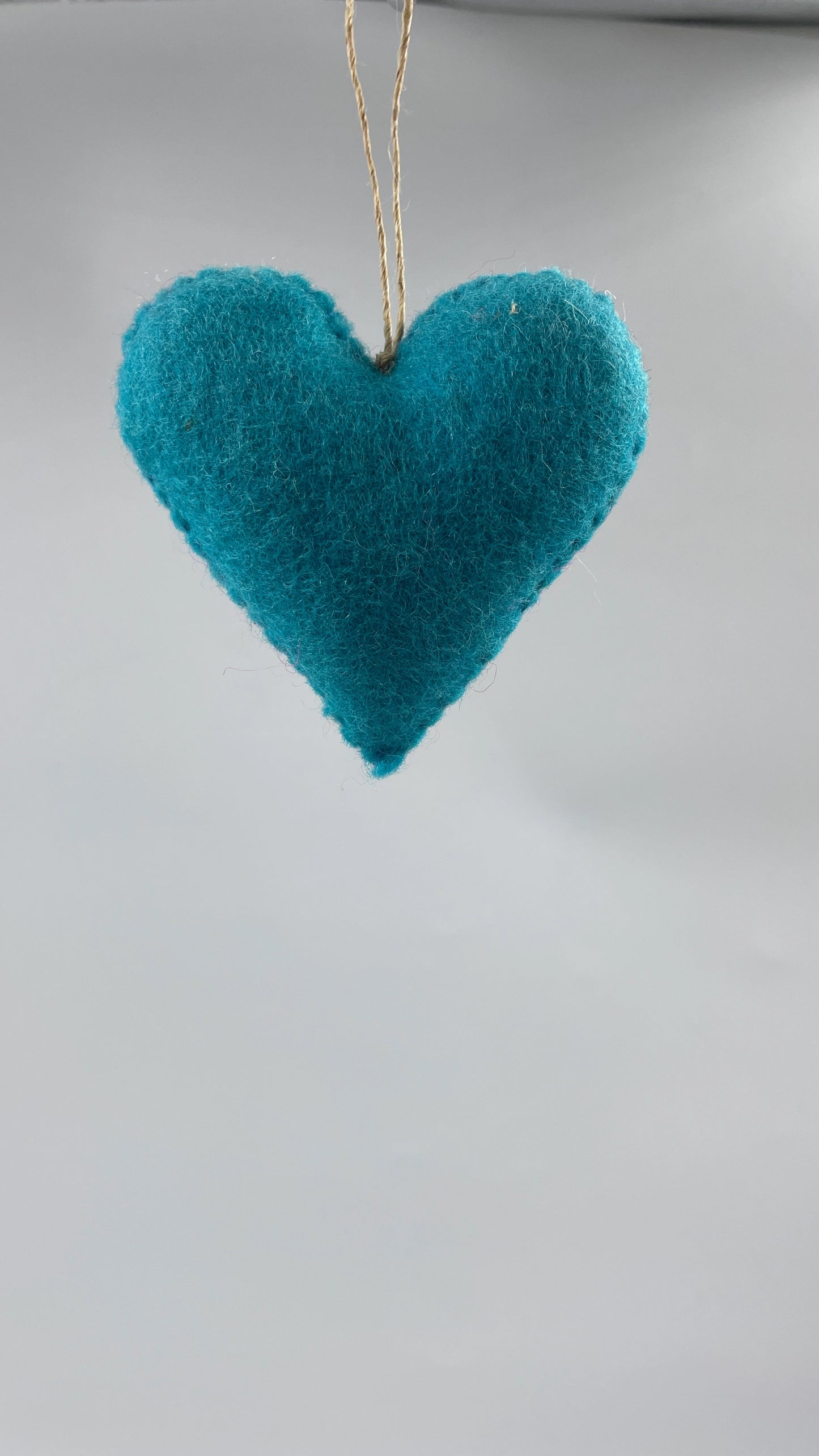Handmade Bright Blue Felt Heart