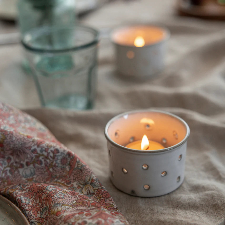 St Eval Tea Light Holder Glazed Finish