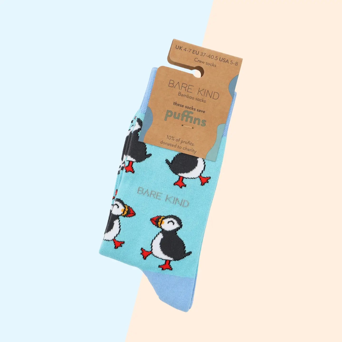 Save the Puffins Bamboo Socks