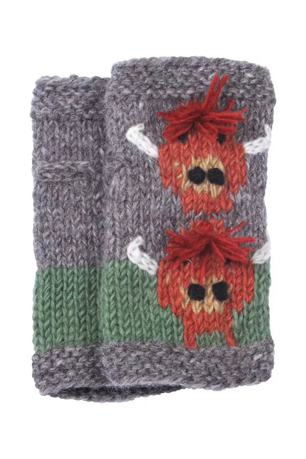 Pachamama Knitwear Herd of Highland Cow Handwarmer