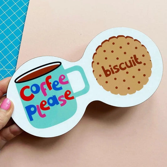 Coffee and Biscuit Double Coaster