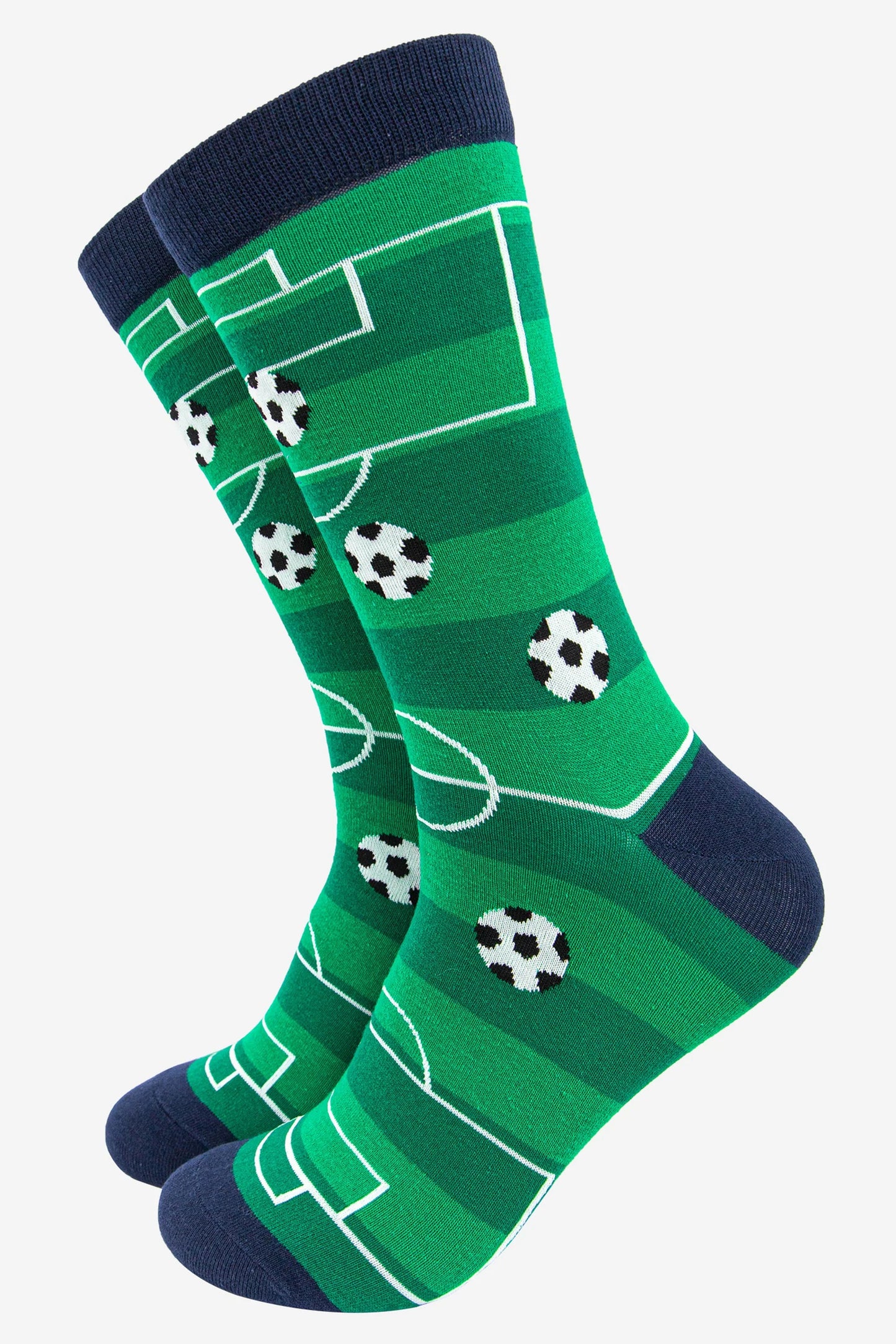 Football Pitch Bamboo Socks in Green
