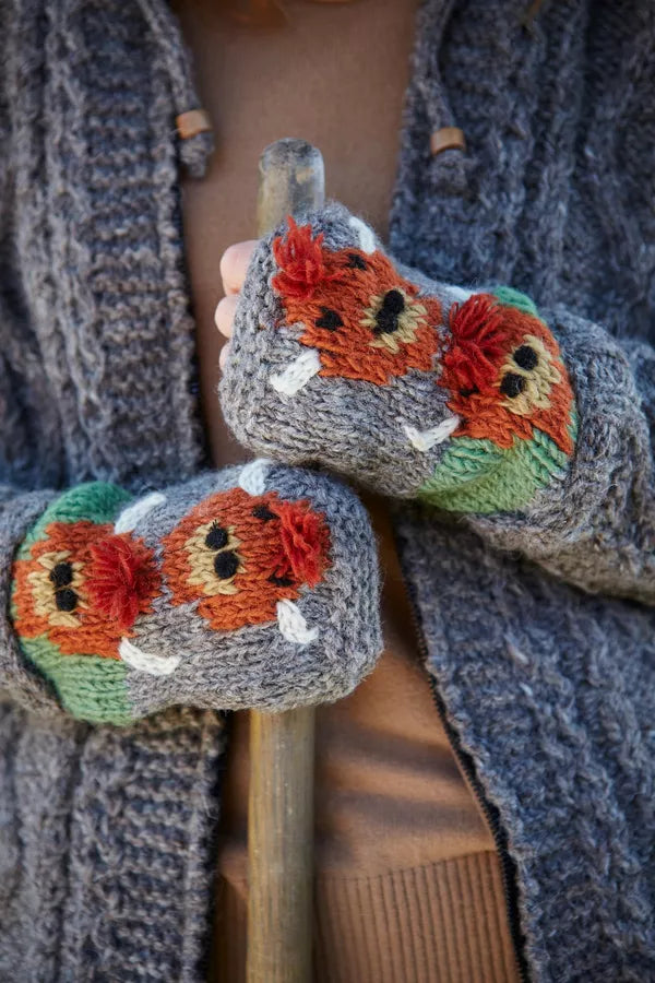 Pachamama Knitwear Herd of Highland Cow Handwarmer