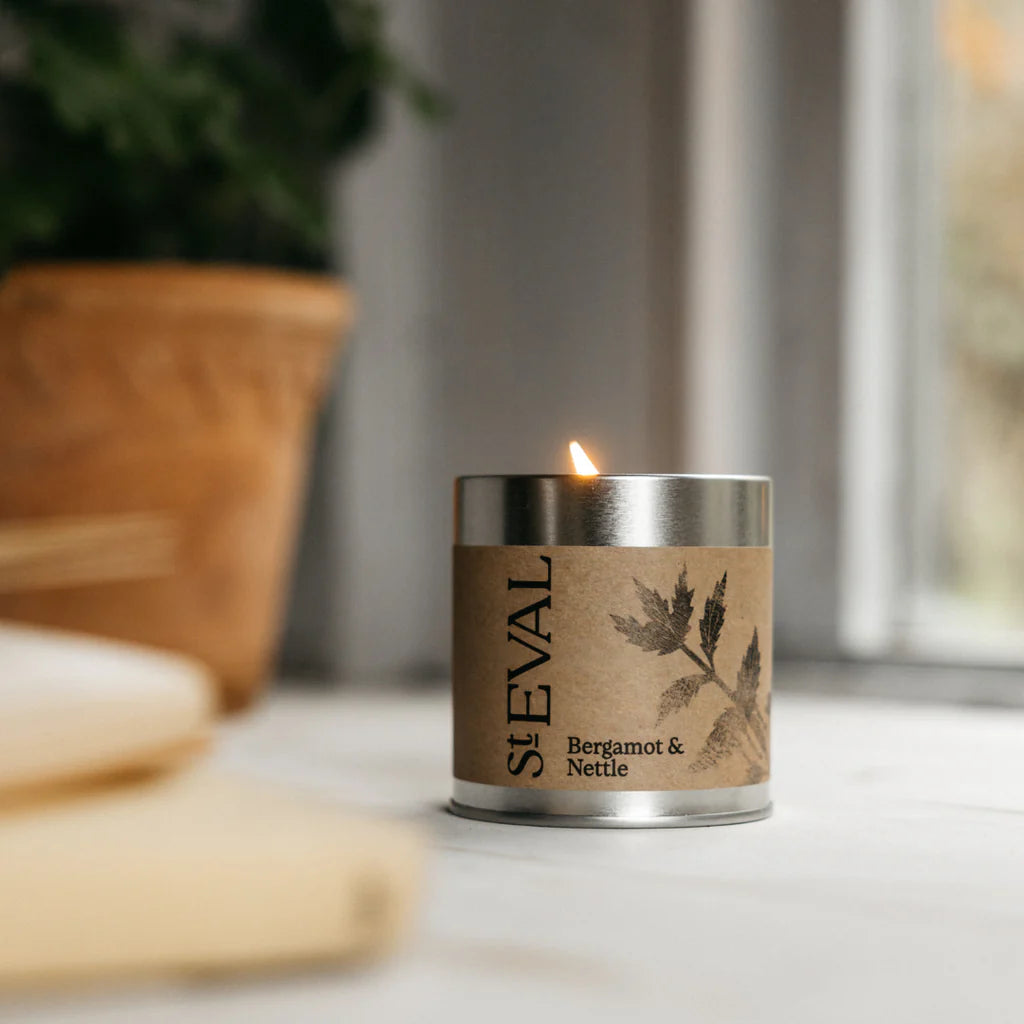 St Eval Bergamot & Nettle Scented Tin Candle