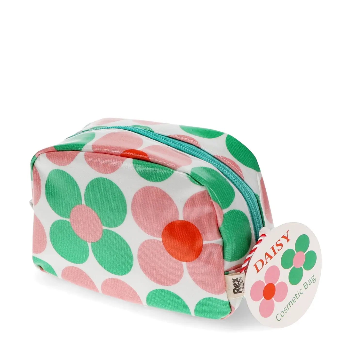Makeup Bag - Pink and Green Daisy