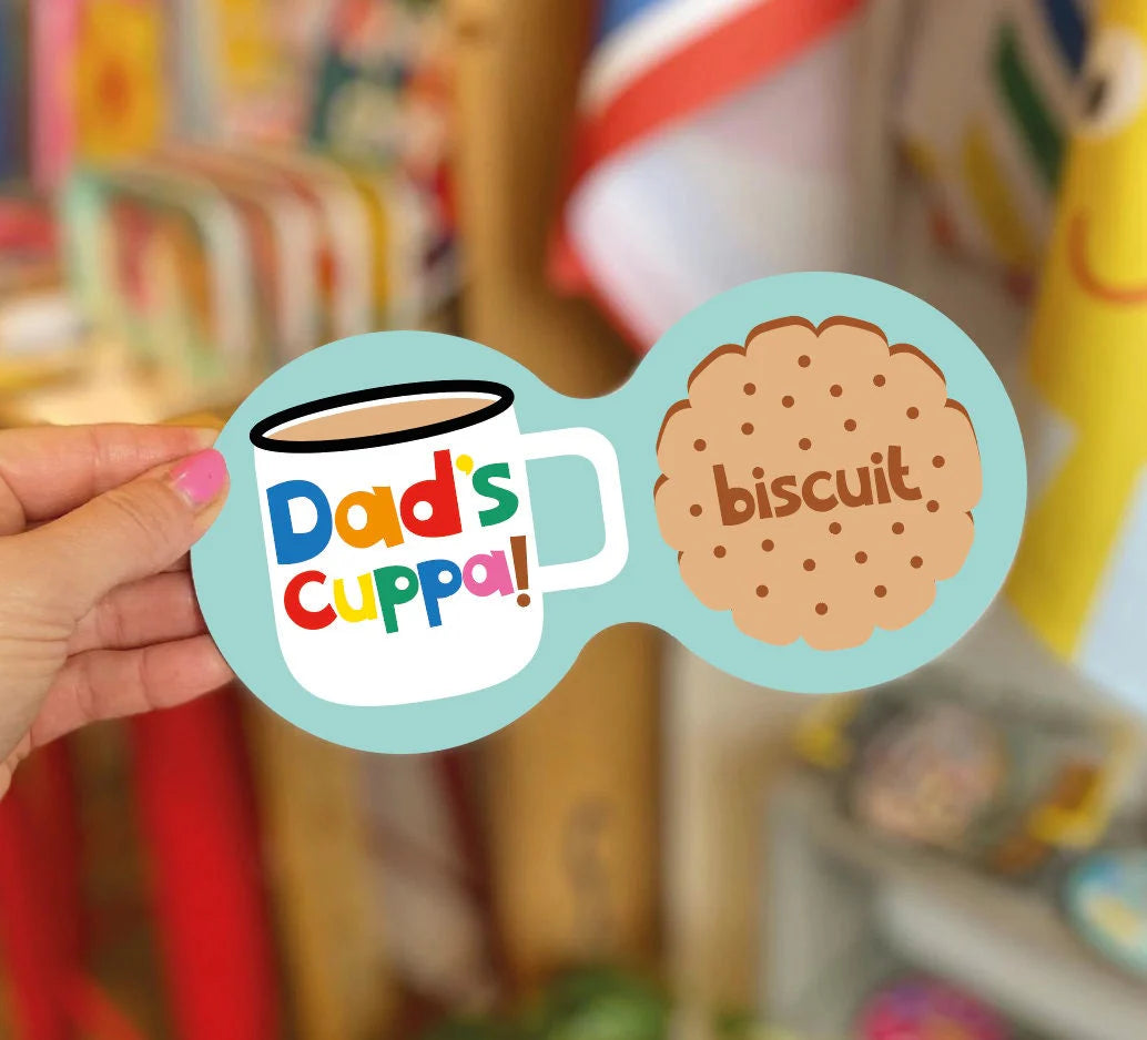 Dad's Cuppa & Biscuit Double Coaster