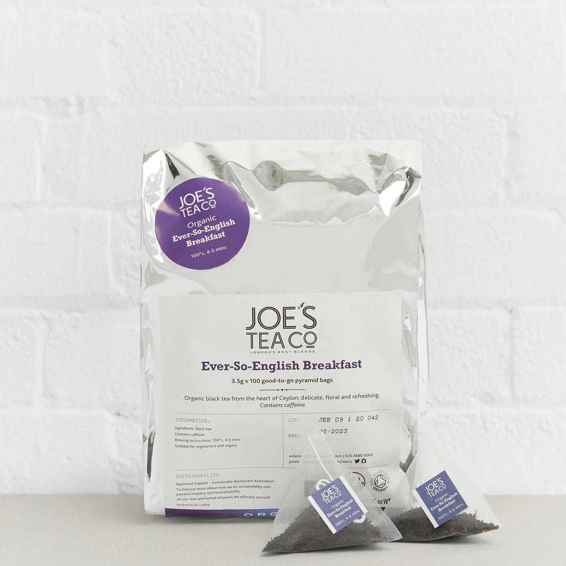 Ever-So-English Breakfast tea bags - 15 pyramid tea bags
