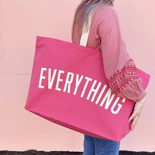 Everything - Bright Pink REALLY BIG Tote Bag