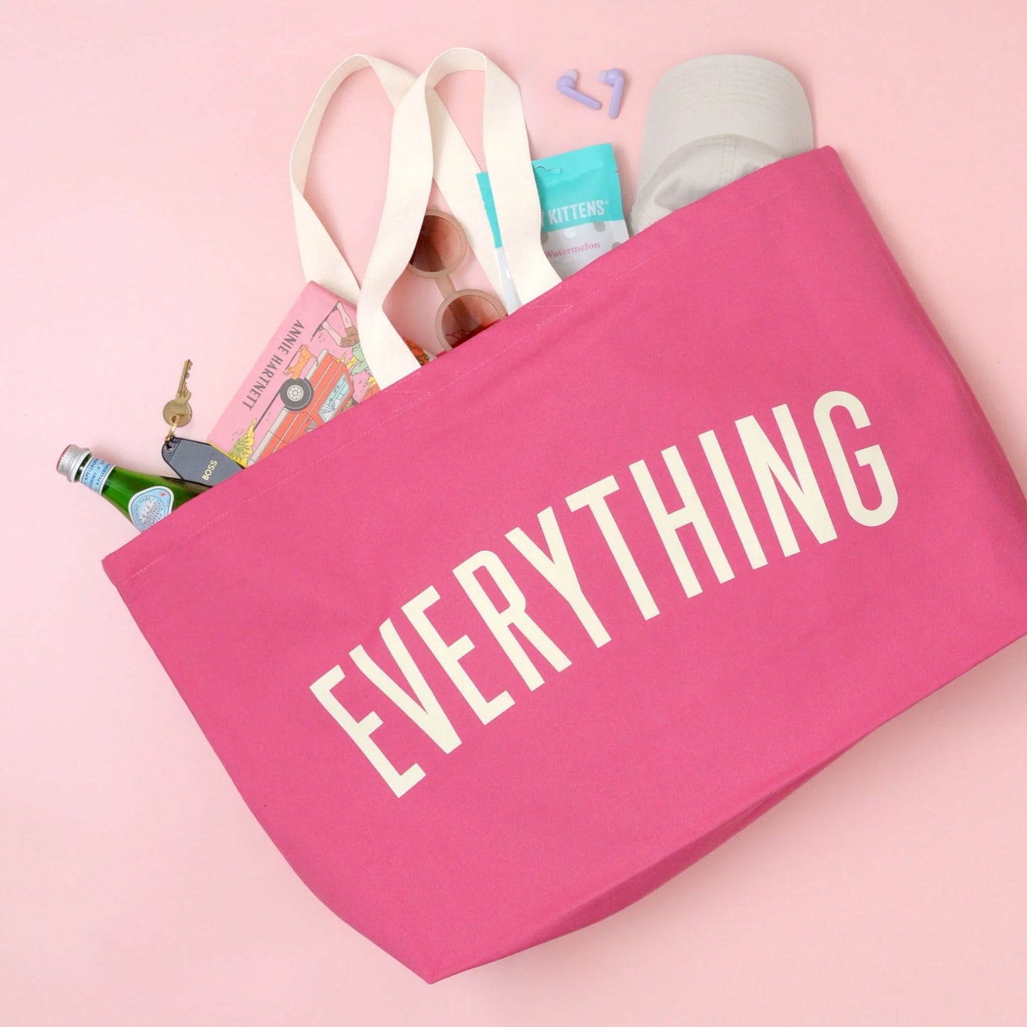 Everything - Bright Pink REALLY BIG Tote Bag