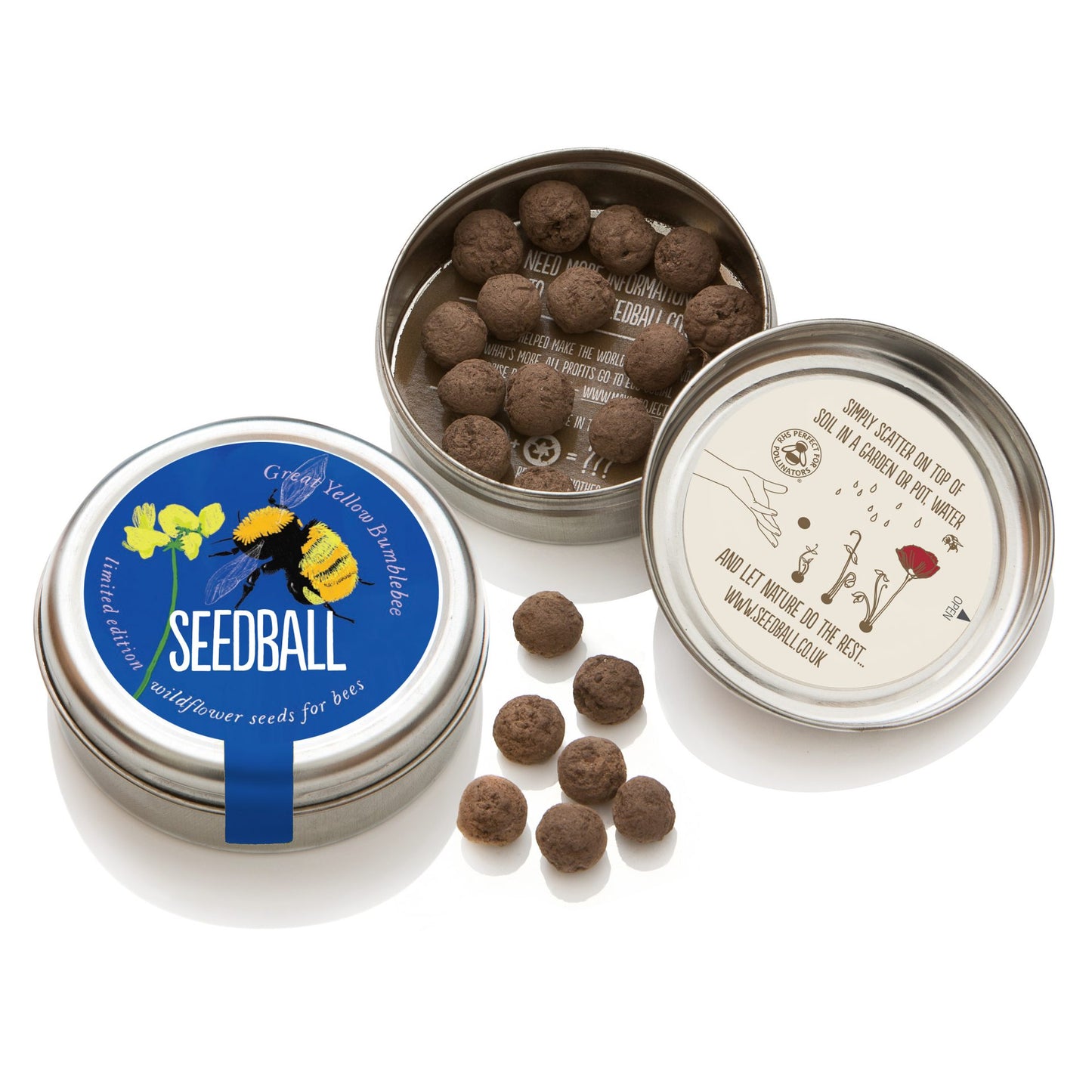 Seedball Tin - Great Yellow Bumblebee Mix