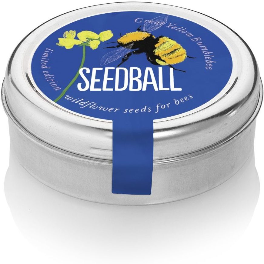 Seedball Tin - Great Yellow Bumblebee Mix