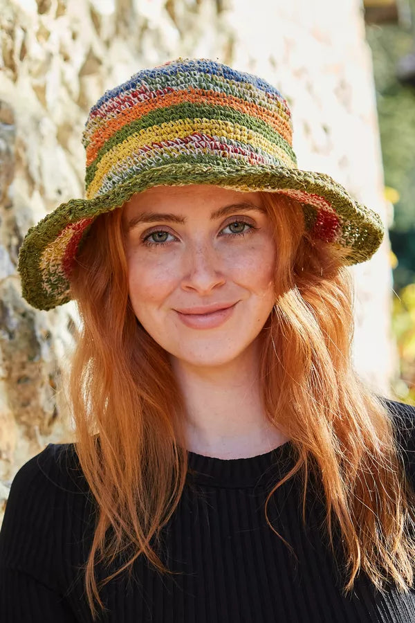 Summer Hemp/Cotton Stripe Hat