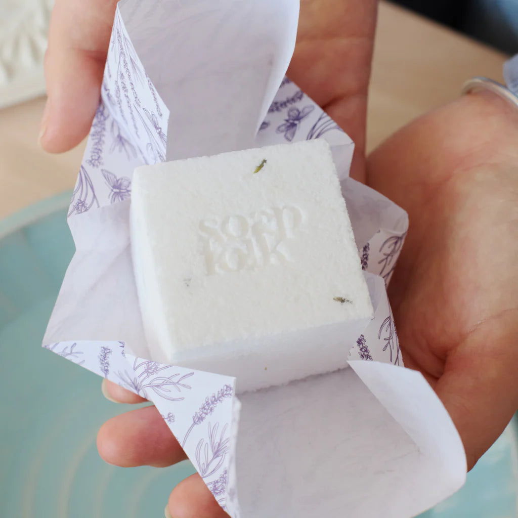 Soap Folk Lavender Salt Bath Cube 150g  (Vegan)