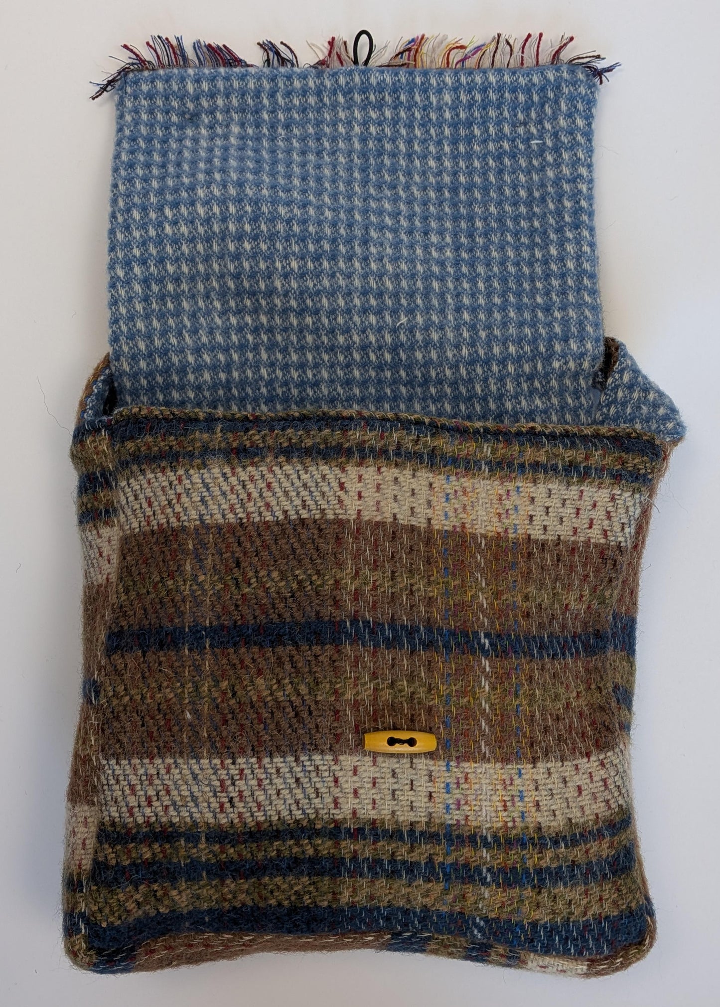 Tweedmill - Recycled Wool Bag - Brown/Blue Mix