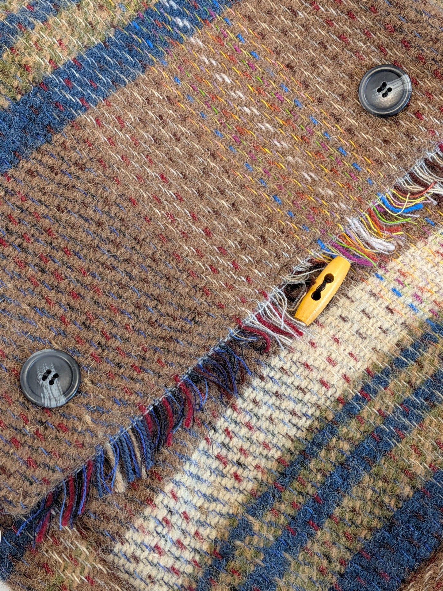 Tweedmill - Recycled Wool Bag - Brown/Blue Mix