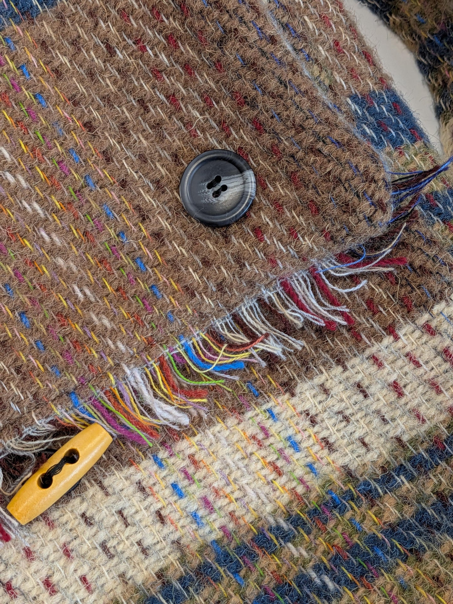 Tweedmill - Recycled Wool Bag - Brown/Blue Mix