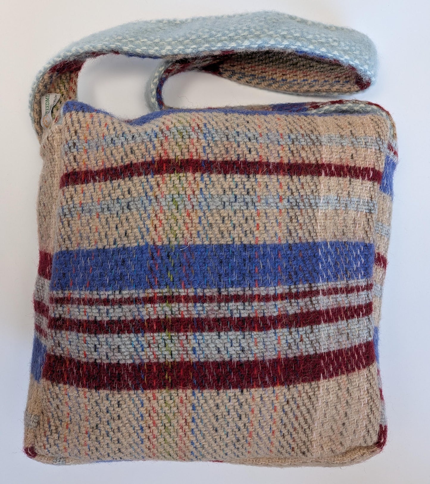 Tweedmill - Recycled Wool Bag - Brown/Red/Blue Mix