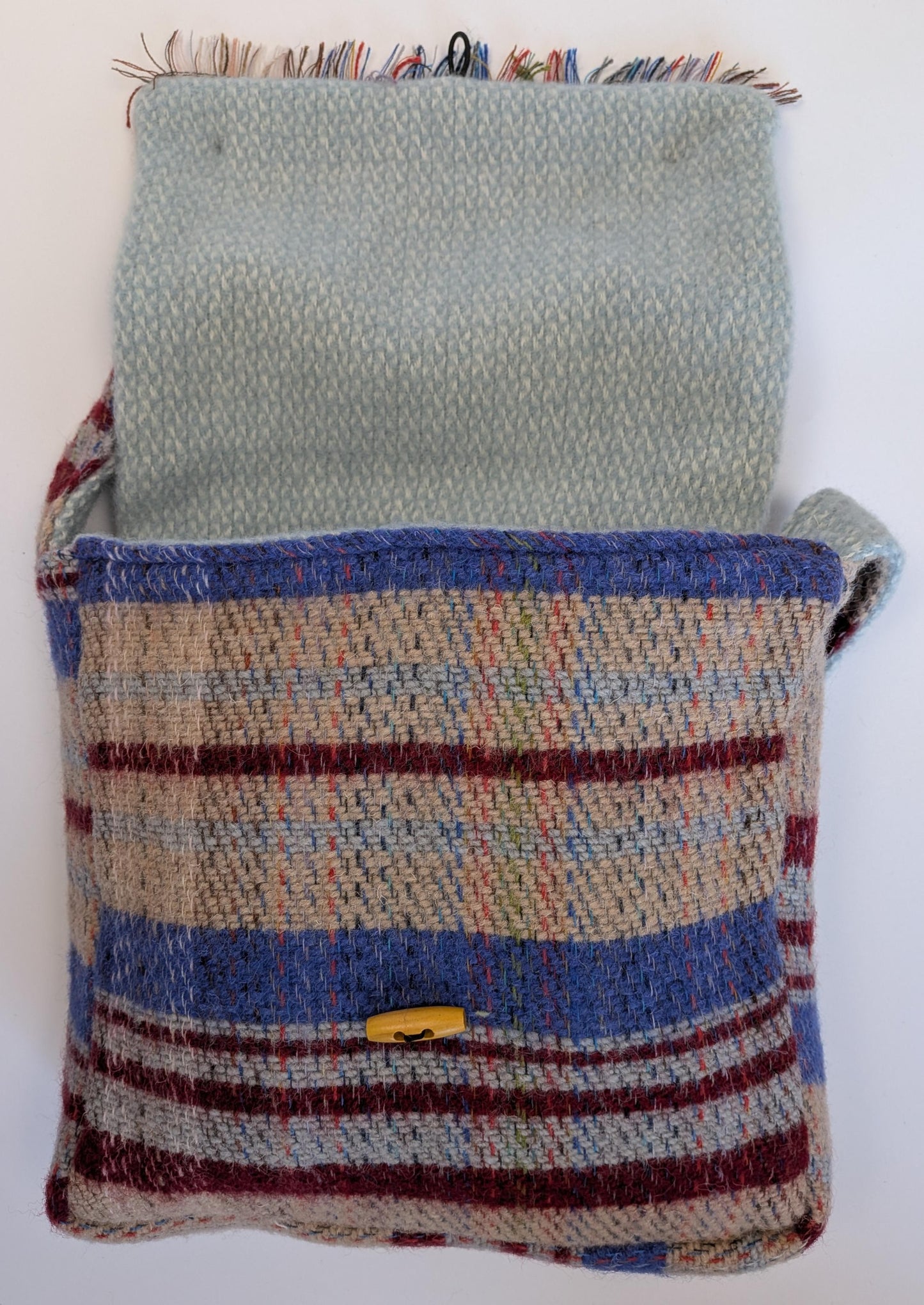 Tweedmill - Recycled Wool Bag - Brown/Red/Blue Mix