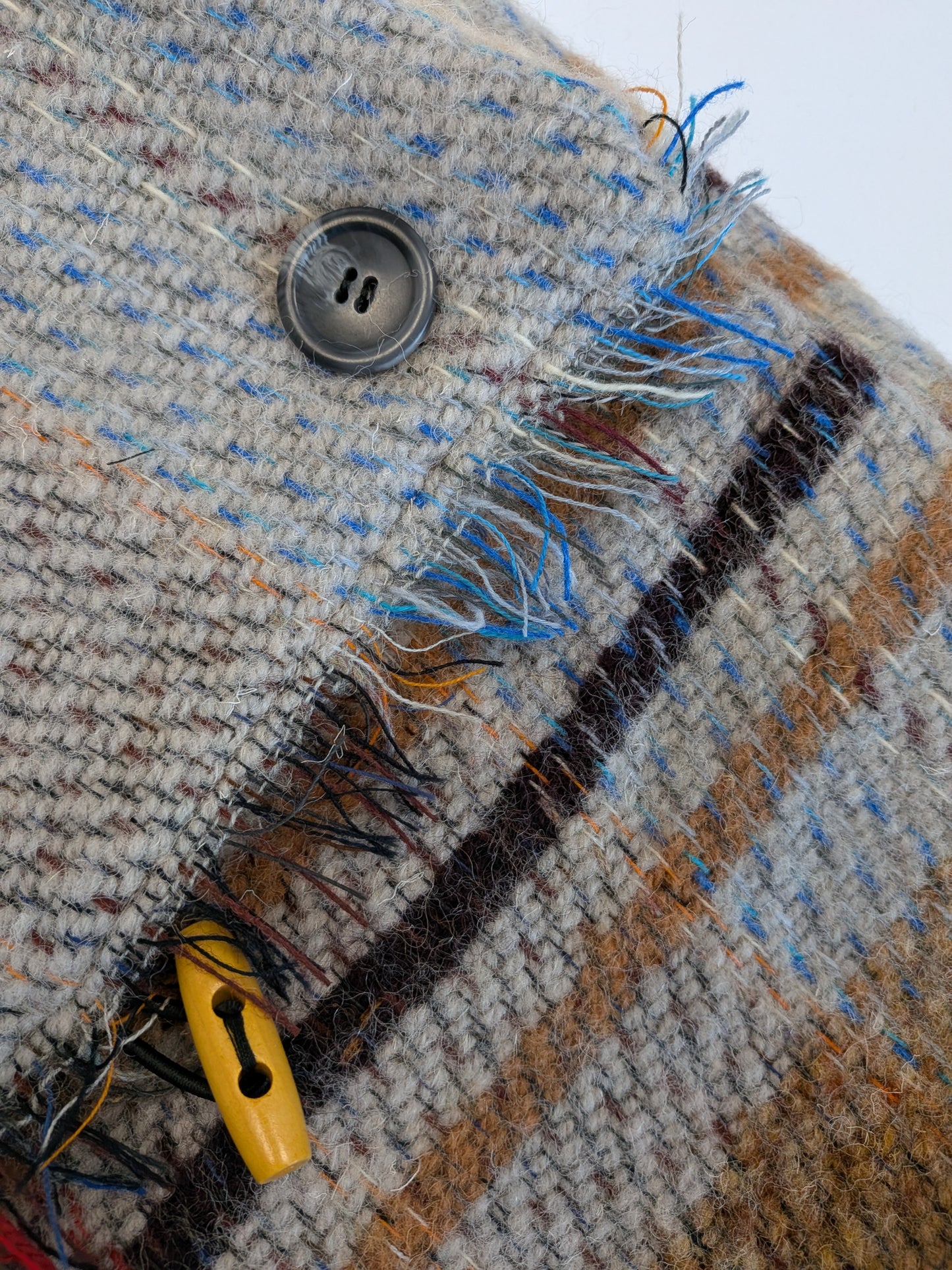 Tweedmill - Recycled Wool Bag - Brown/Red/Blue Mix
