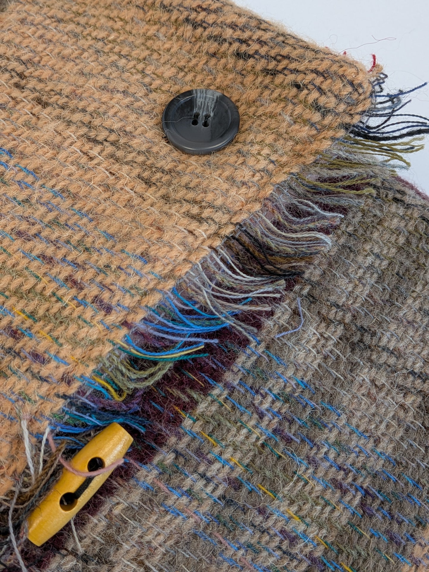 Tweedmill - Recycled Wool Bag - Brown/Pink Mix