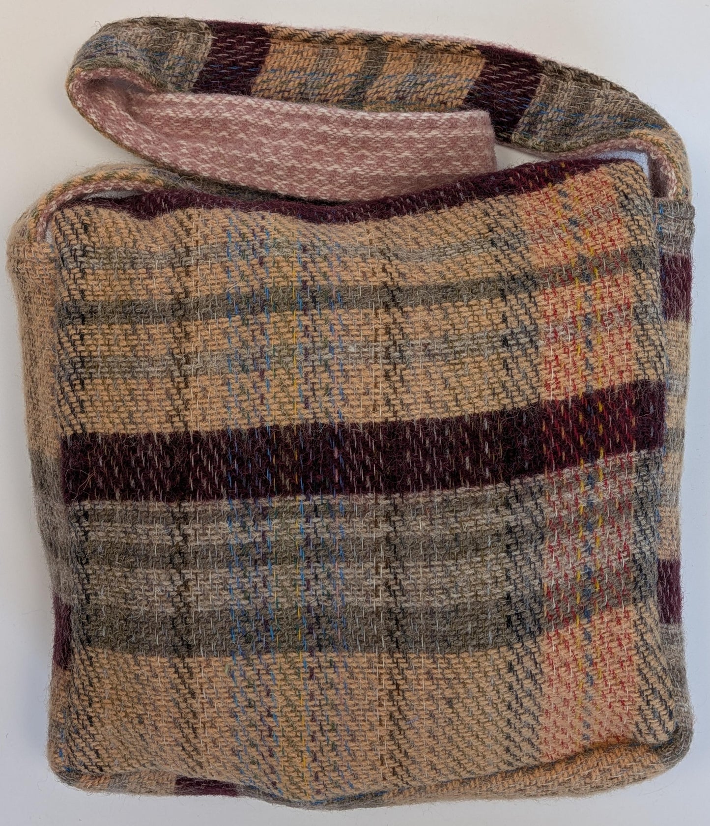 Tweedmill - Recycled Wool Bag - Brown/Pink Mix