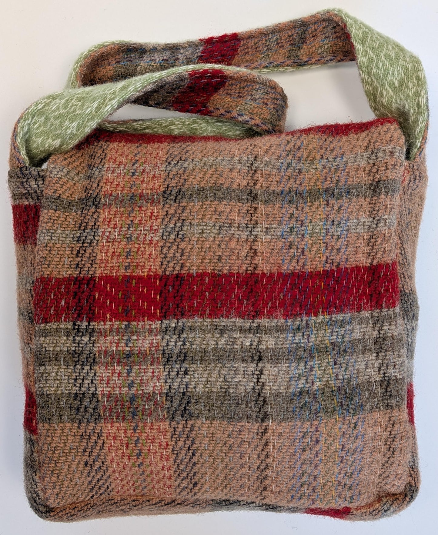 Tweedmill - Recycled Wool Bag - Brown/Red/Green Mix