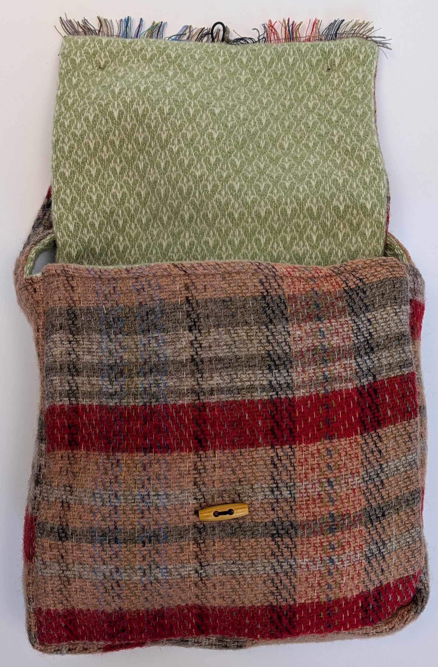 Tweedmill - Recycled Wool Bag - Brown/Red/Green Mix