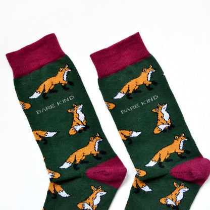 Save the Foxes Bamboo Socks Size 7-11