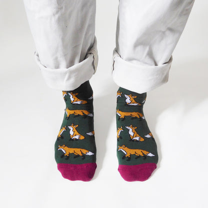 Save the Foxes Bamboo Socks Size 7-11