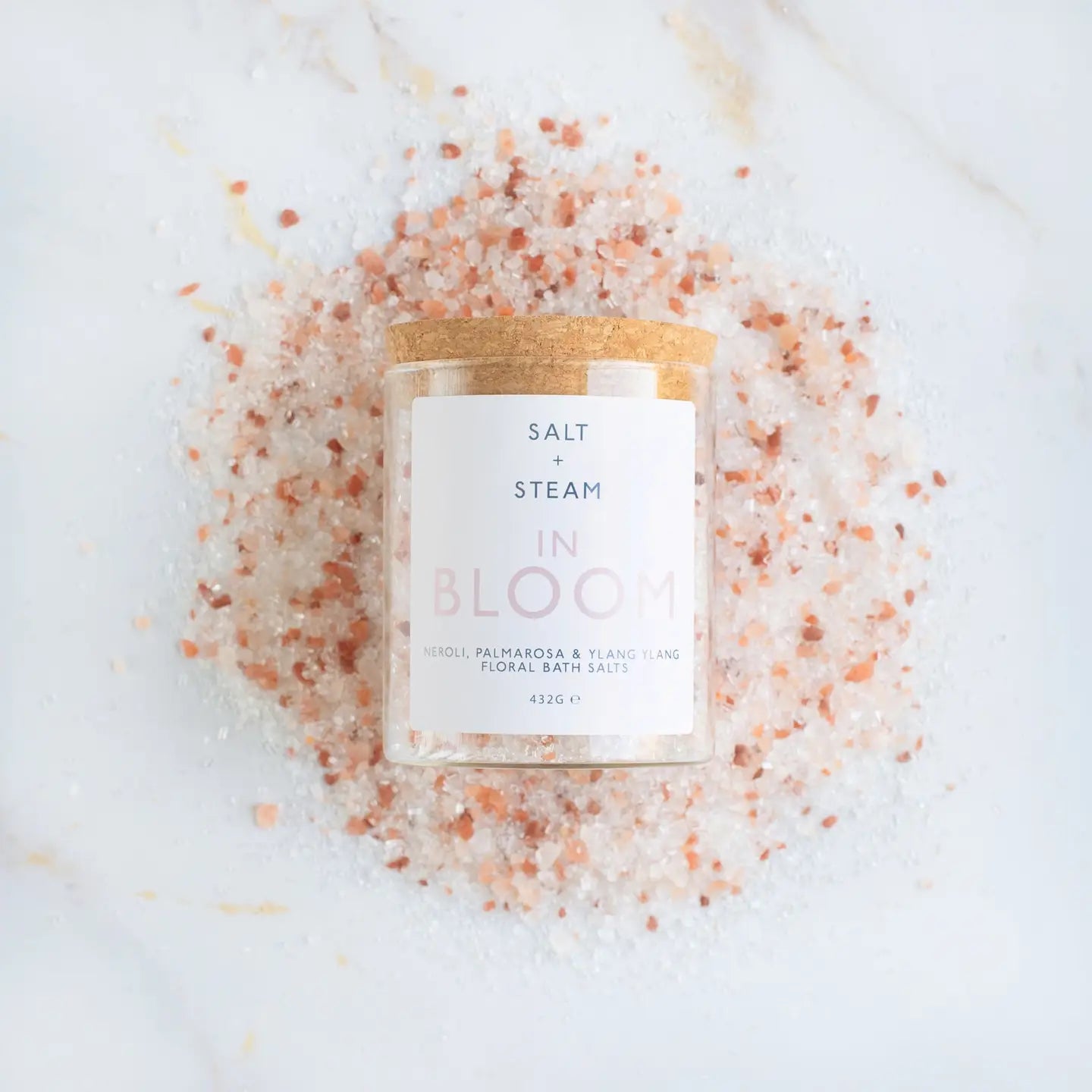 Salt & Steam 'In Bloom' - Rose, Neroli & Palmarosa Bath Salts 432g
