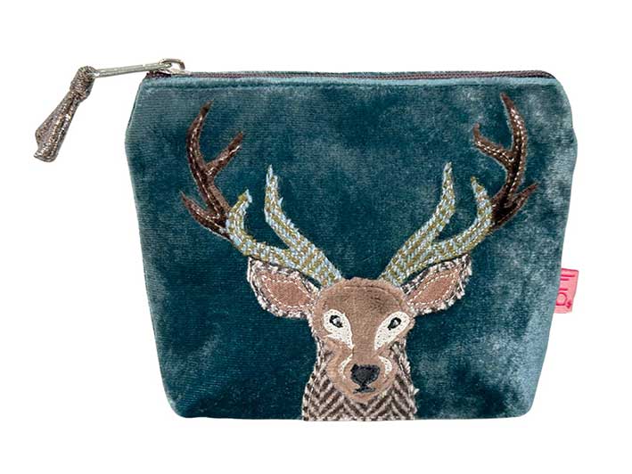 Stag Mini Purse Teal – Velvet