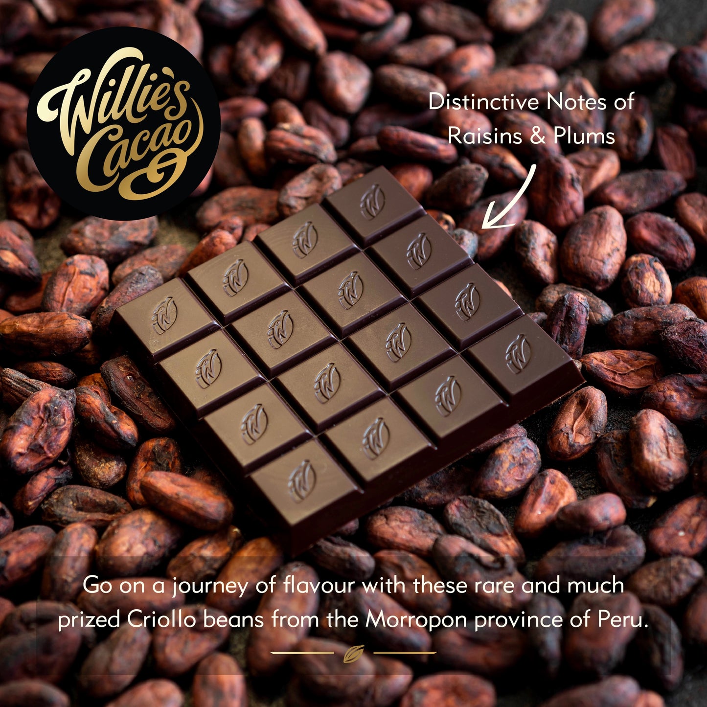 Willie's Cacao Chulucanas Gold Peruvian 70% Dark Chocolate 50g