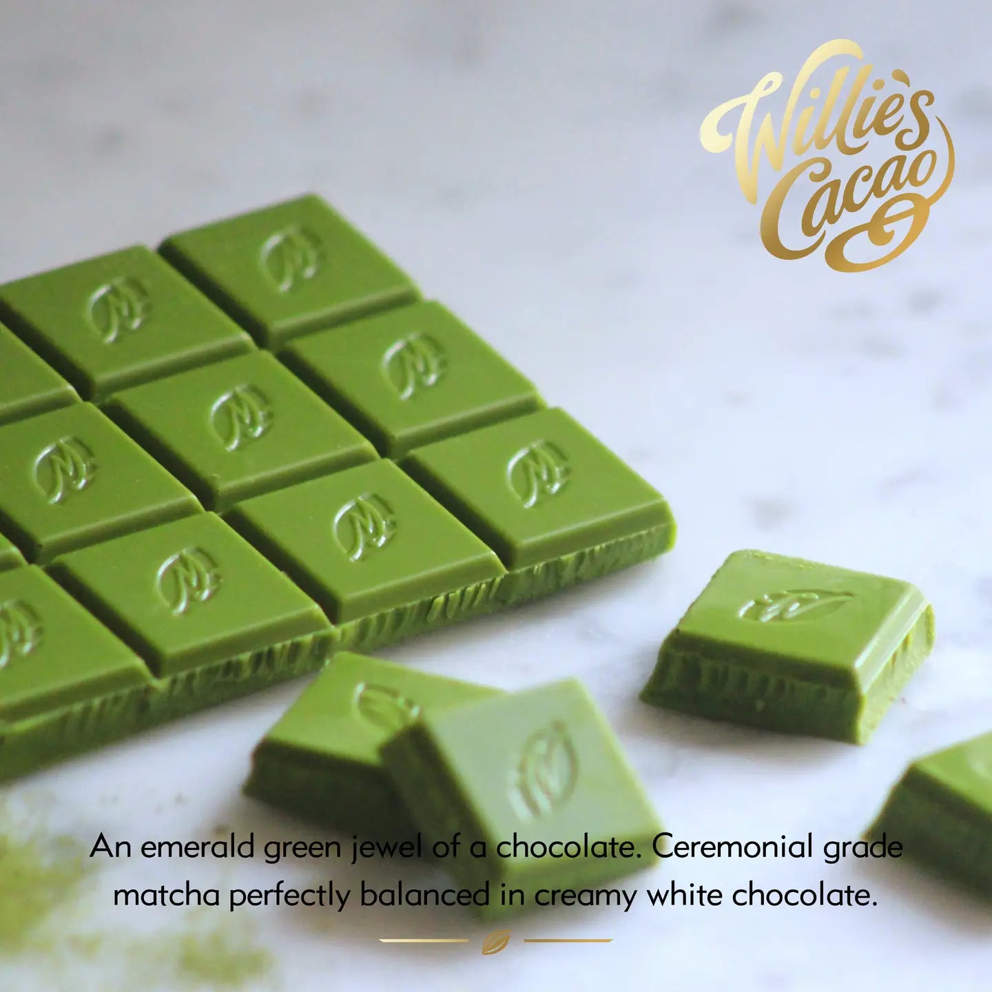 Willie's Cacao Matcha Kotobuki Green Tea in White Choc 50g