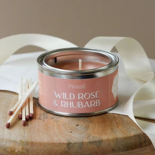 Wild Rose & Rhubarb Paint Pot Candle 89ml