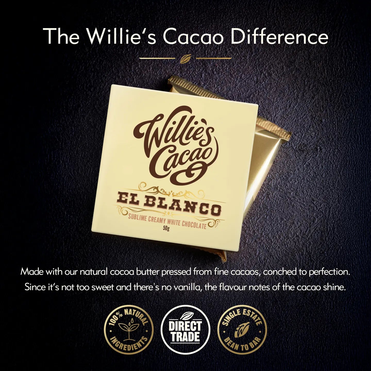 Willie's Cacao El Blanco White Chocolate 50g