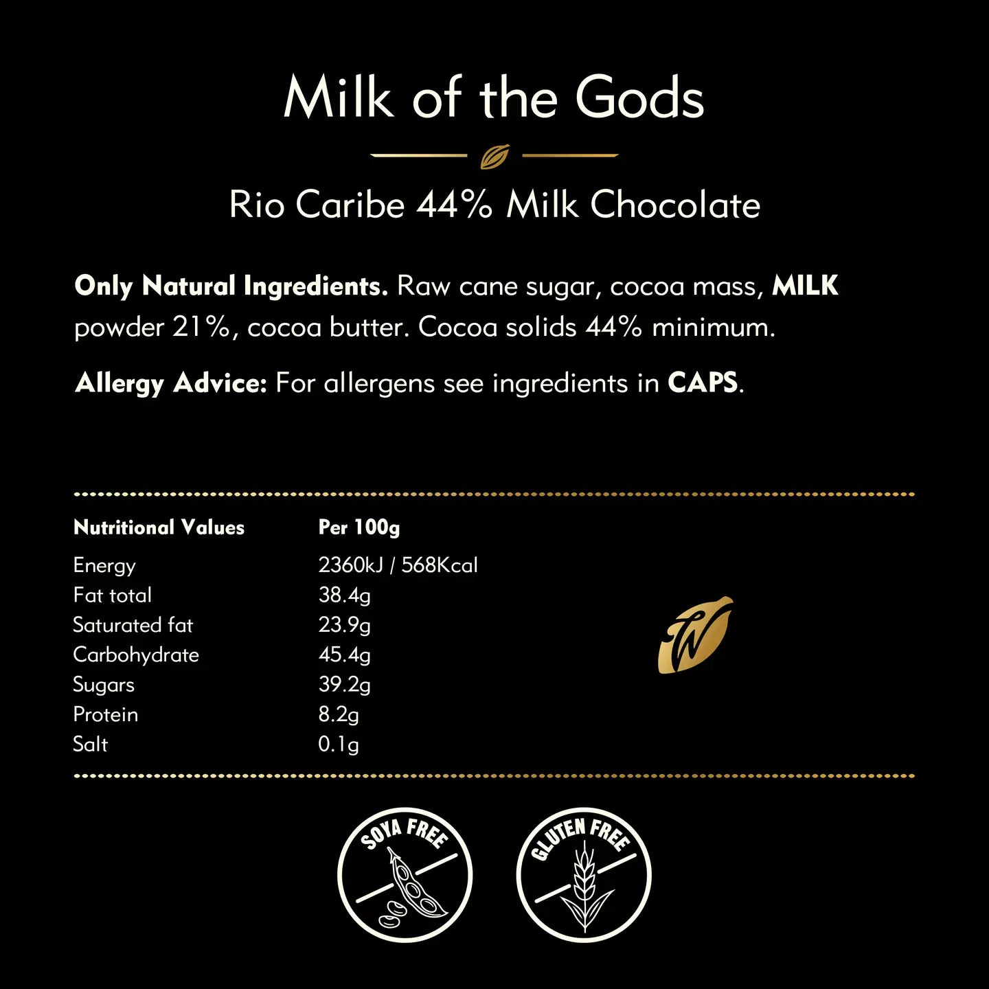 Willie's Cacao Milk of the God's Milk Chocolate Bar 50g