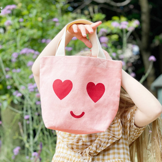 Heart Eyes - Little Pink Canvas Bag