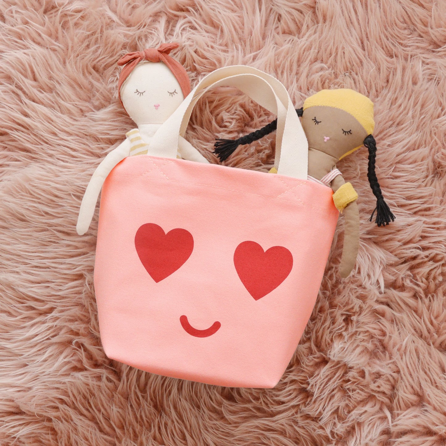 Heart Eyes - Little Pink Canvas Bag