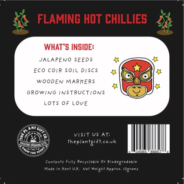 Flaming Hot Chillies. Eco Mini Chilli Grow Kit