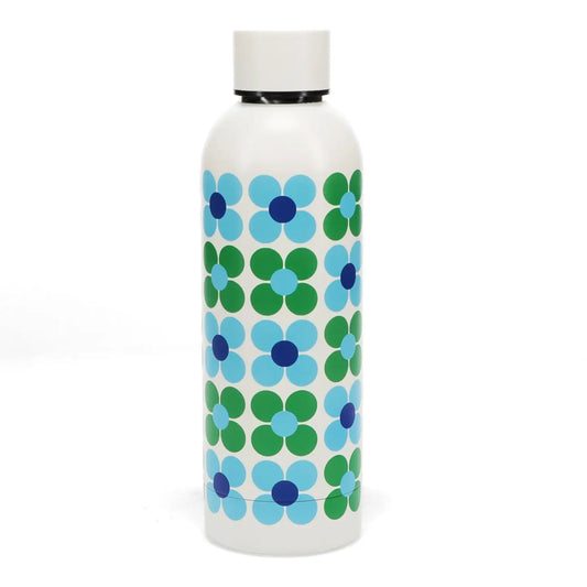 Stainless Steel Drinks Bottle 500ml - Blue and Green Daisy