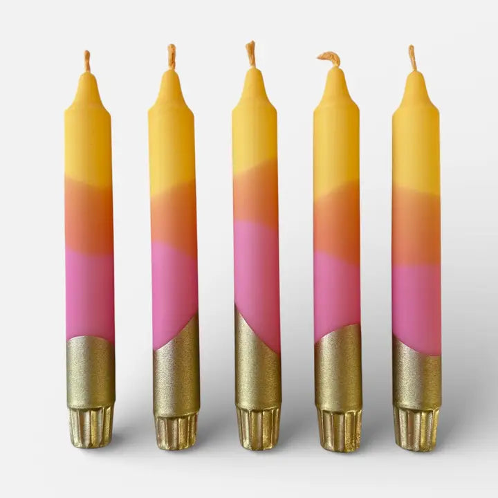 Raspberry Lemonade Colourful Yellow Orange Pink Candle (two candles)