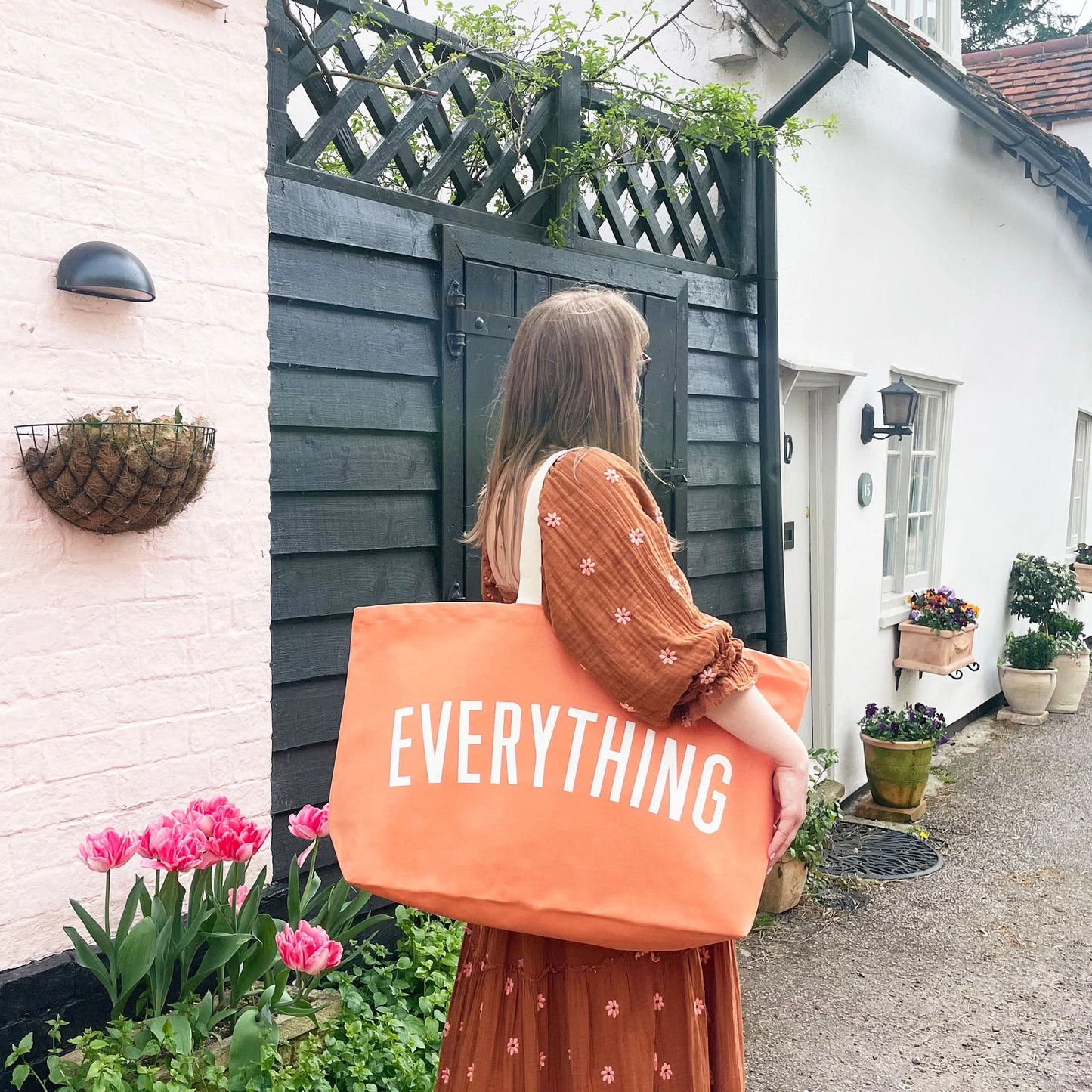 Everything - Peach REALLY BIG Tote Bag