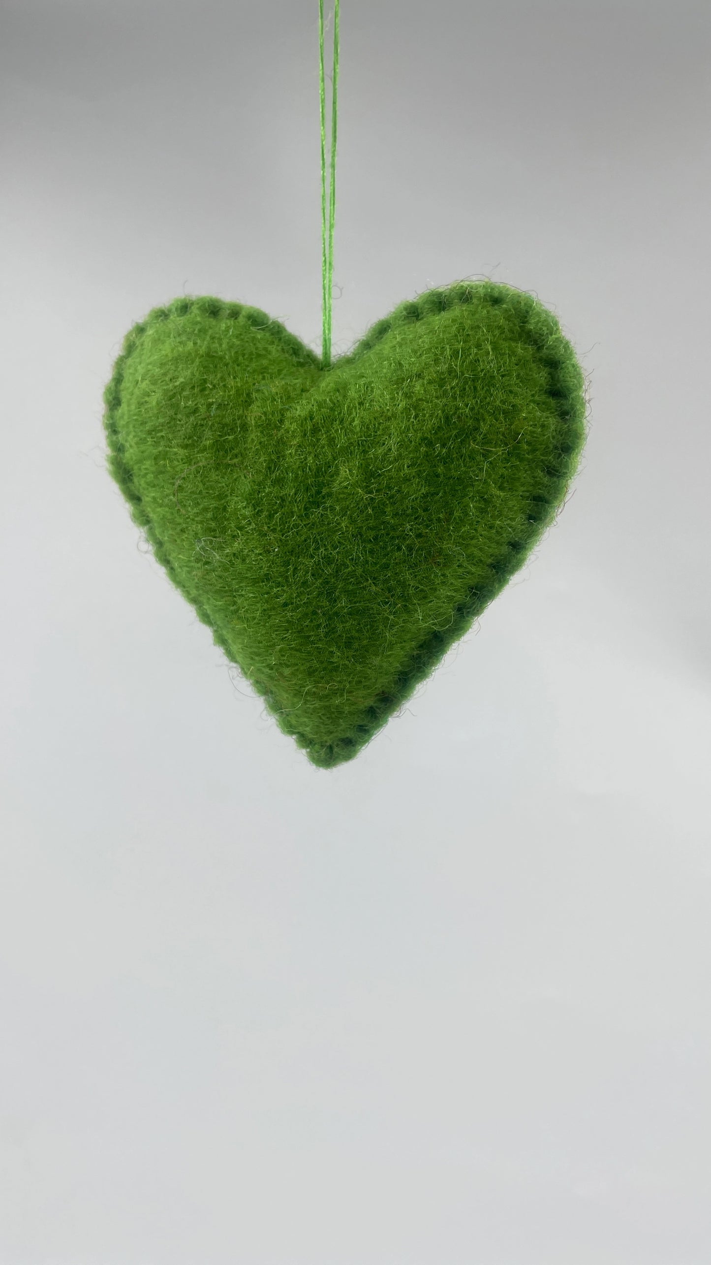 Handmade Green Felt Heart
