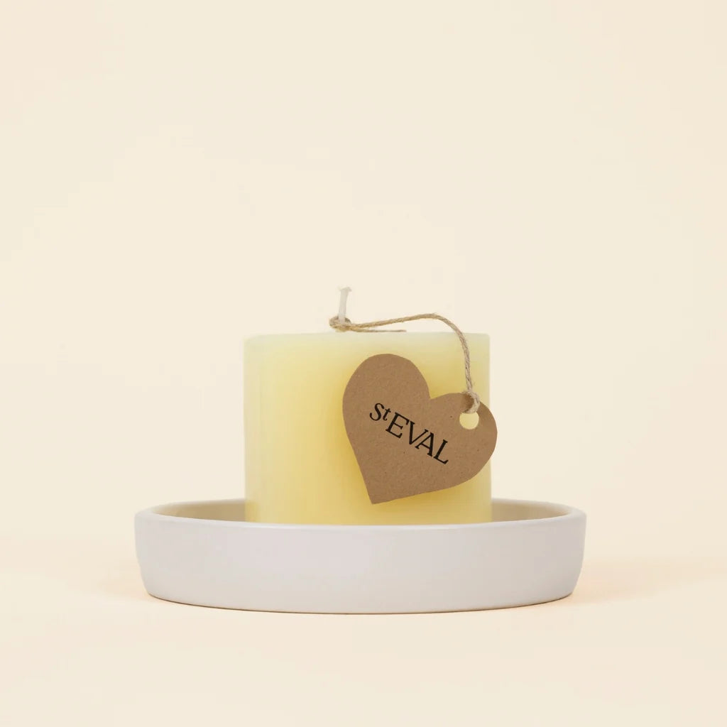St Eval Unfragranced Mini Heart Candle